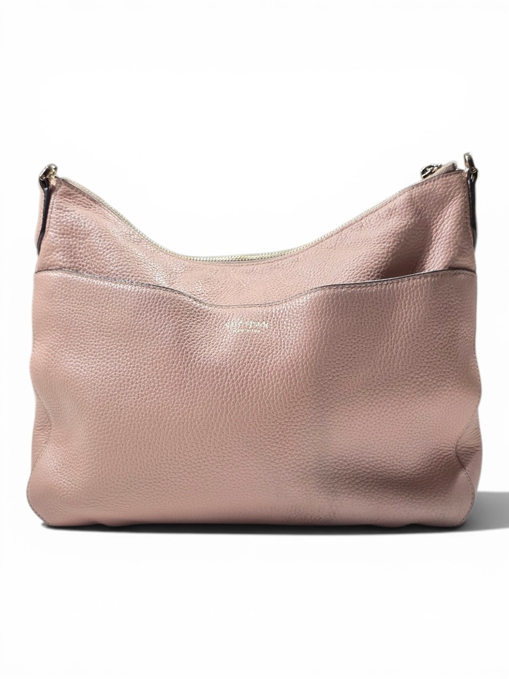 Kate Spade New York Blush Pink Pebbled Leather Shoulder Bag,Dusty Rose, Preowned
